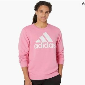 Adidas Men’s  Pink Fleece Sweatshirt Crewneck Size Medium